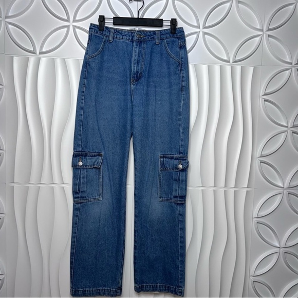 Shein Cargo Straight Leg Jeans